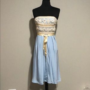 Tracy Reese strapless silk dress